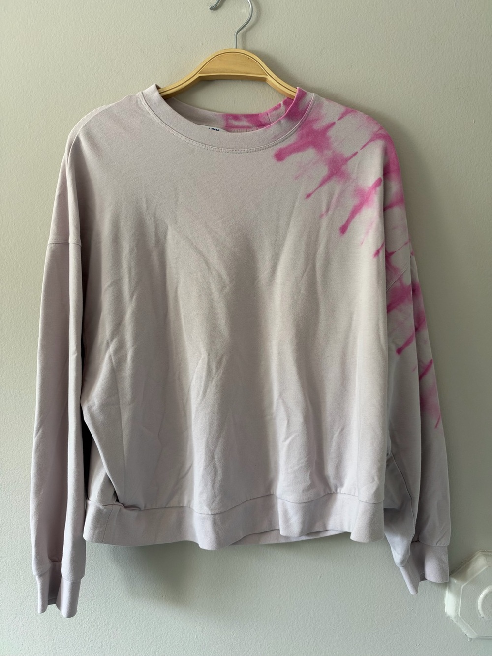 JoyLab Crewneck with Tie-Dye Accent